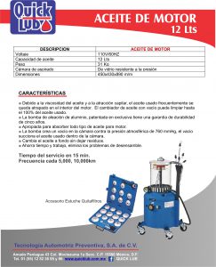 ficha aceite 12 litros